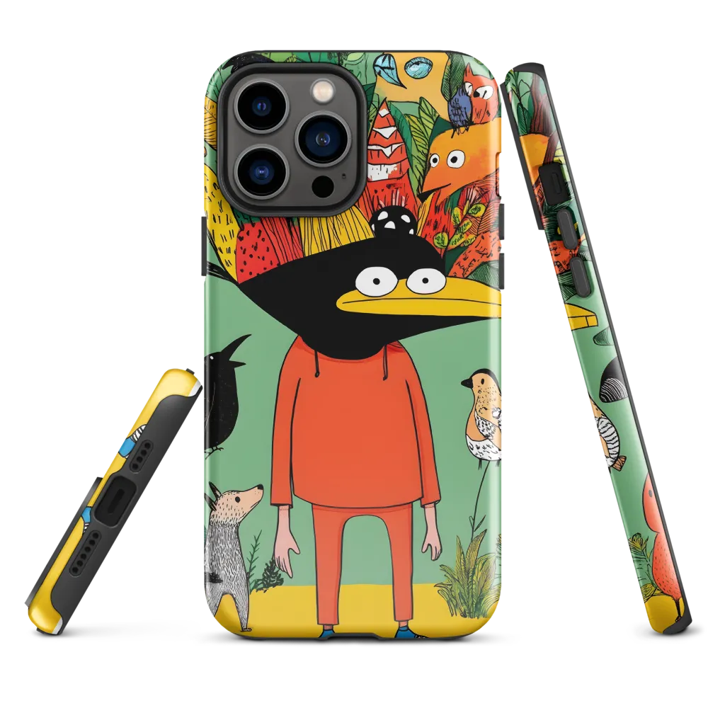 Whimsical Encounter in a Colorful Jungle