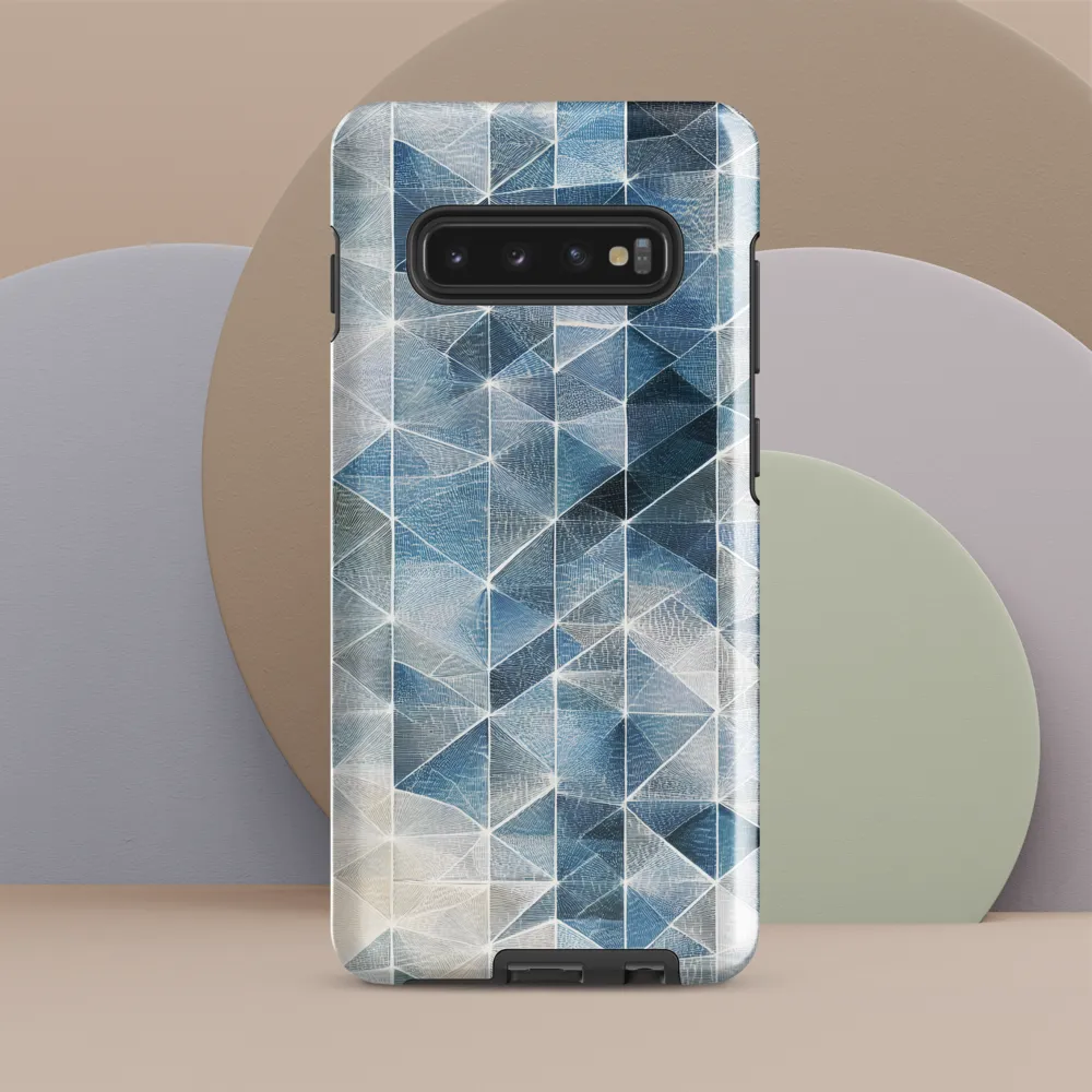 Geometric Harmony in Blue | Phone Case |  S10 Plus | Tough Case | Glossy