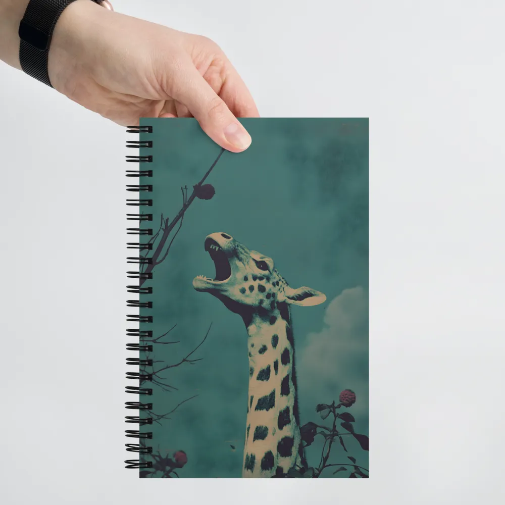 Whispers of the Tall: A Surreal Giraffe Encounter | Spiral Notebook