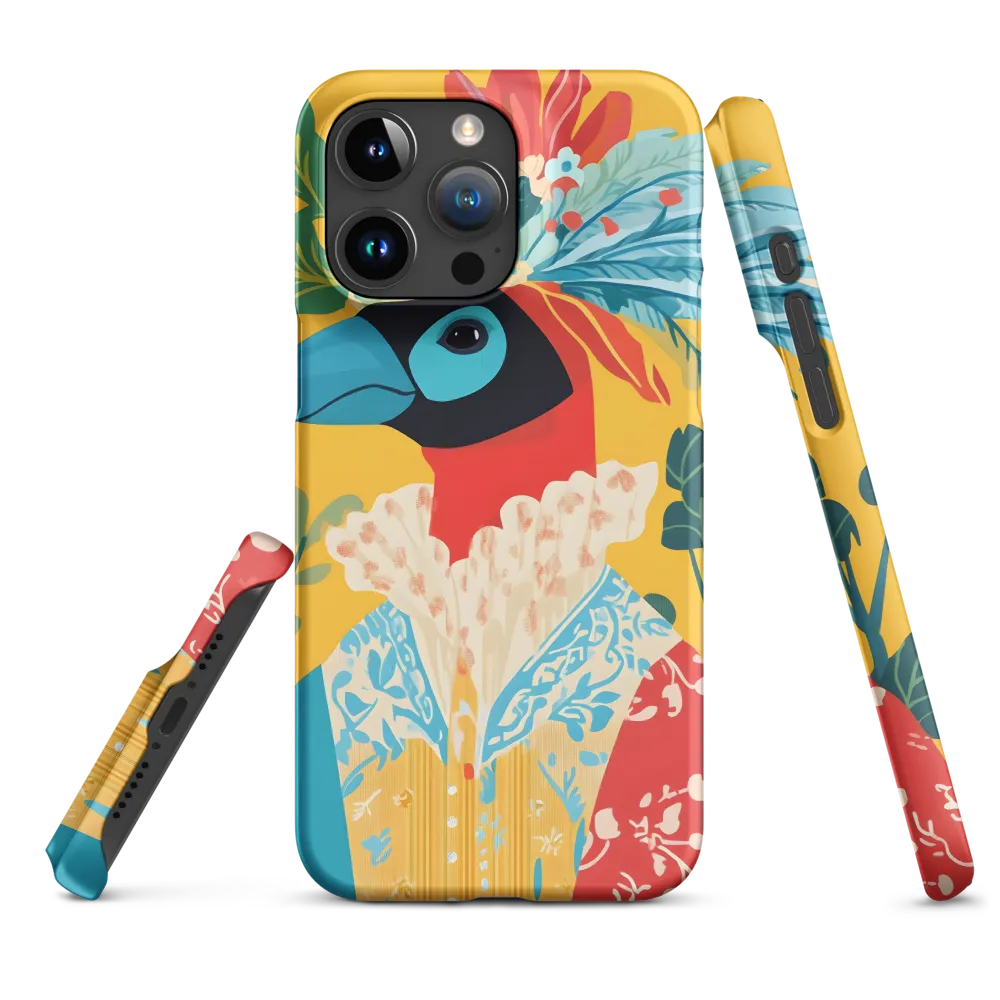 The Regal Parrot: A Celebration of Color | Phone Case |  15 Pro Max | Snap Case | Matte