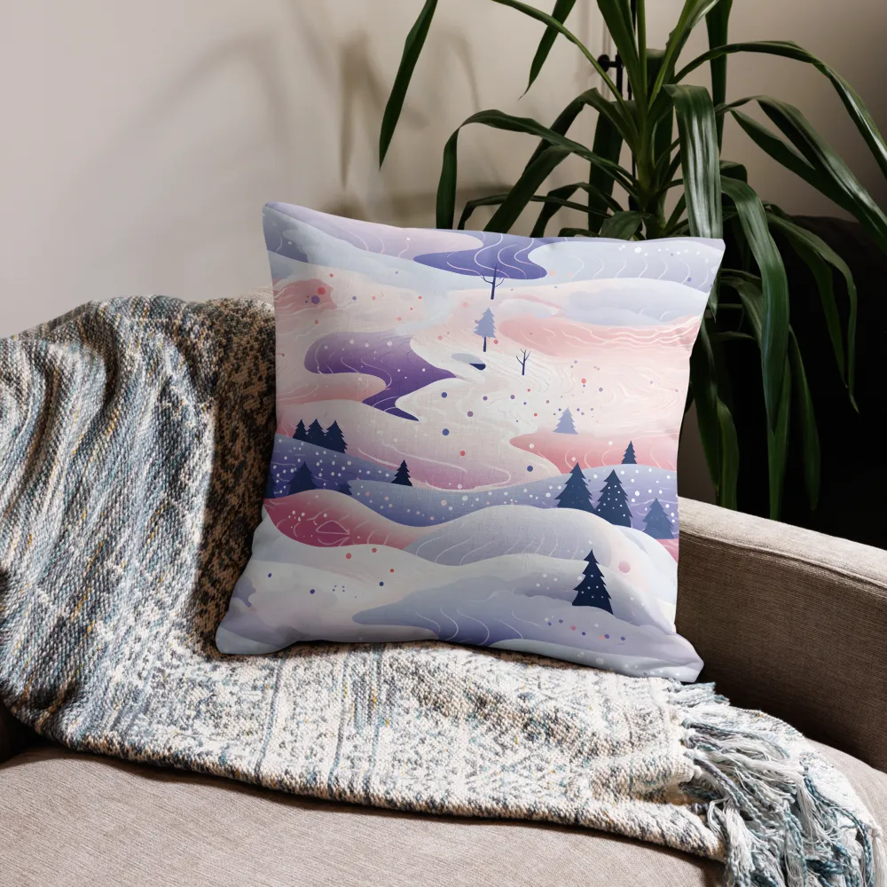 Dreamy Winter Landscape | Pillow | 22″×22″