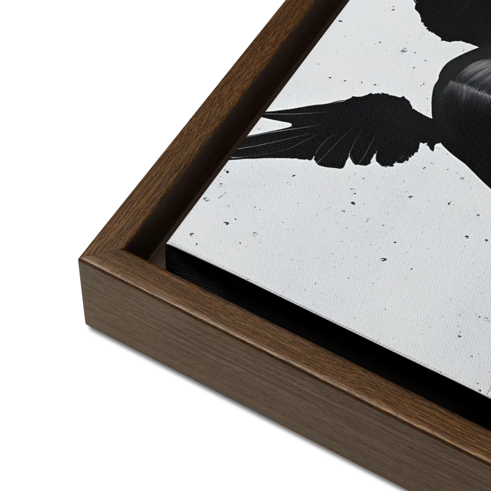 Whispers of Darkness | Canvas with Brown Frame | 16″×16″