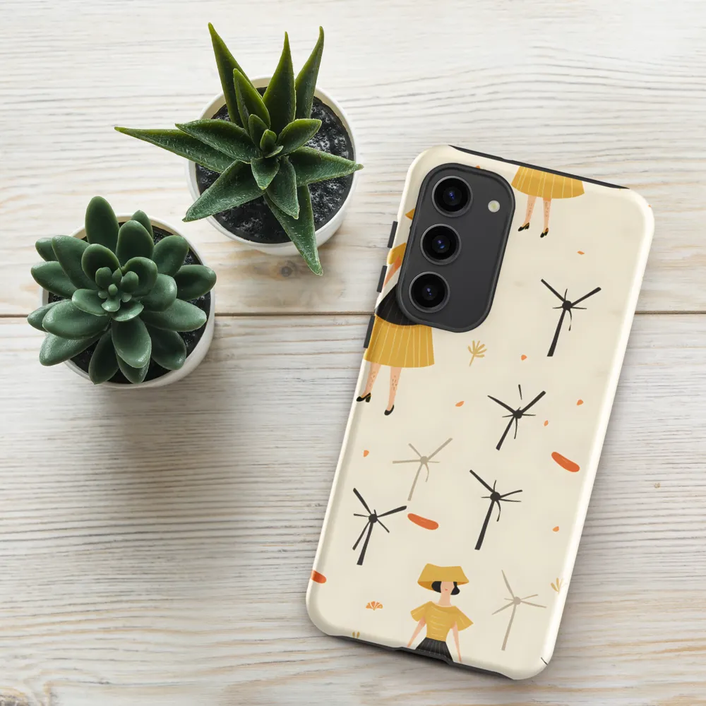 Whimsical Patterns of Nature and Femininity | Phone Case |  S23 Plus | Tough Case | Glossy