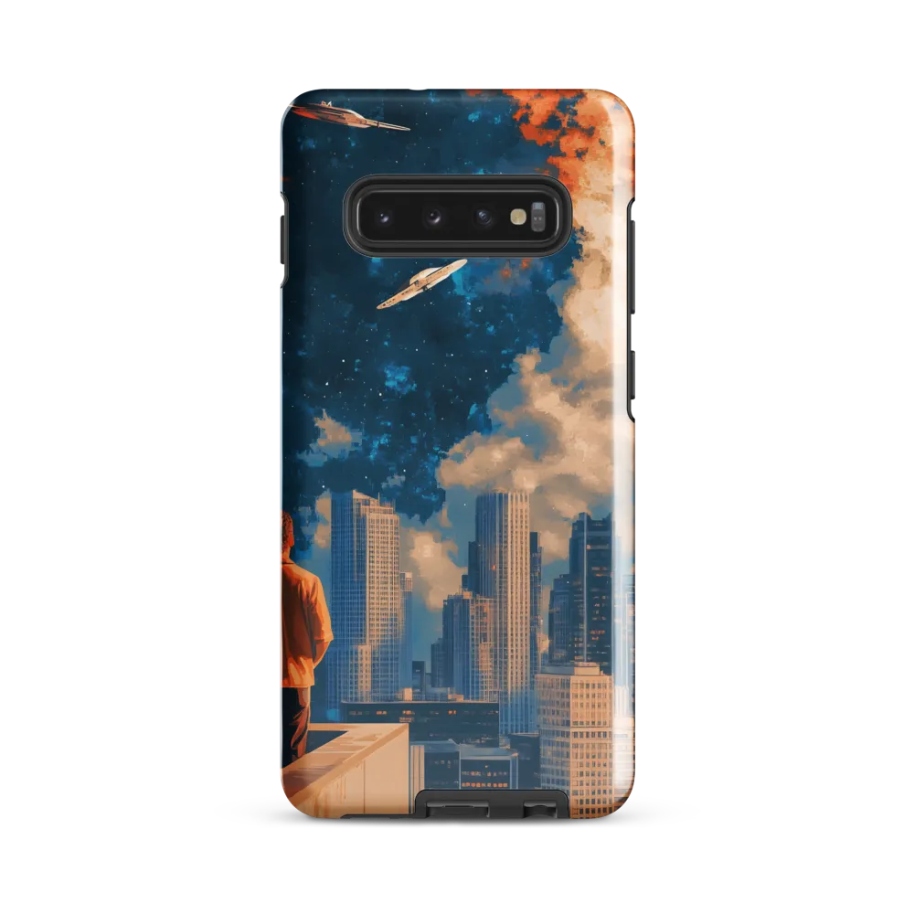 Cosmic Curiosity: A Glimpse into the Future | Phone Case |  S10 Plus | Tough Case | Glossy