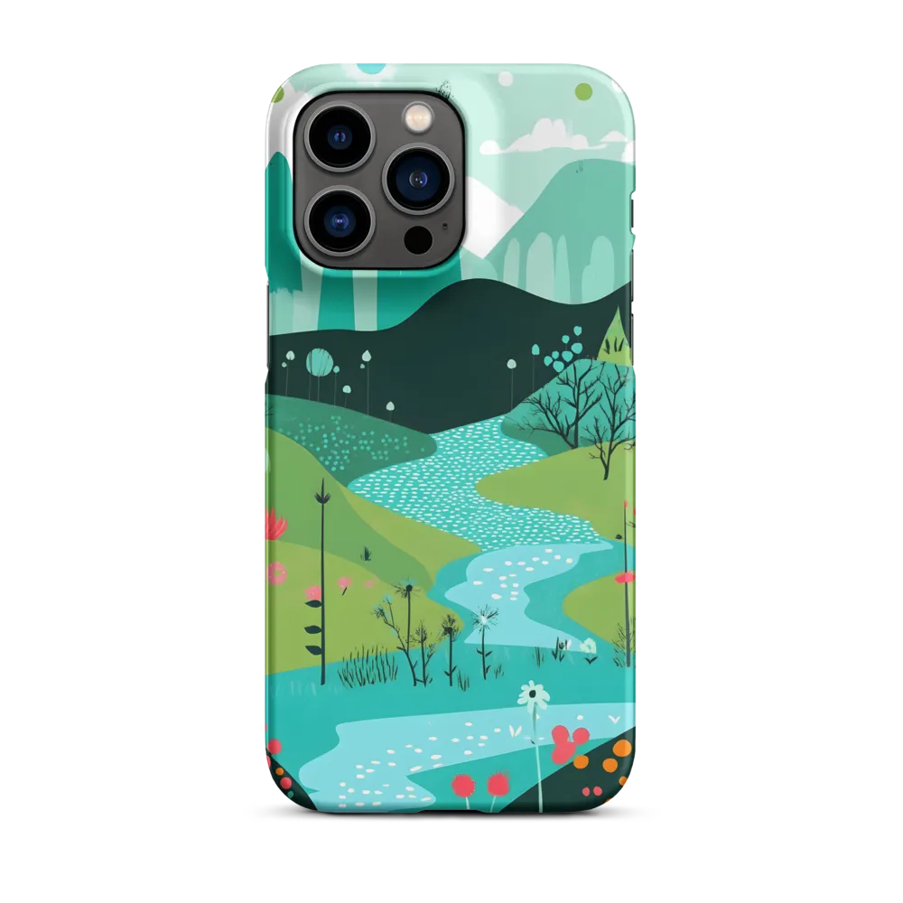 Whimsical River in a Lush Landscape
