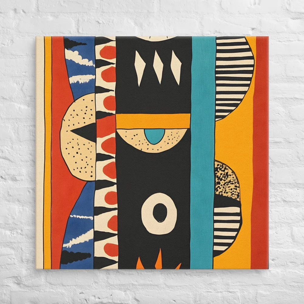 Playful Geometry: A Modern Abstract Exploration | Canvas | 36″×36″