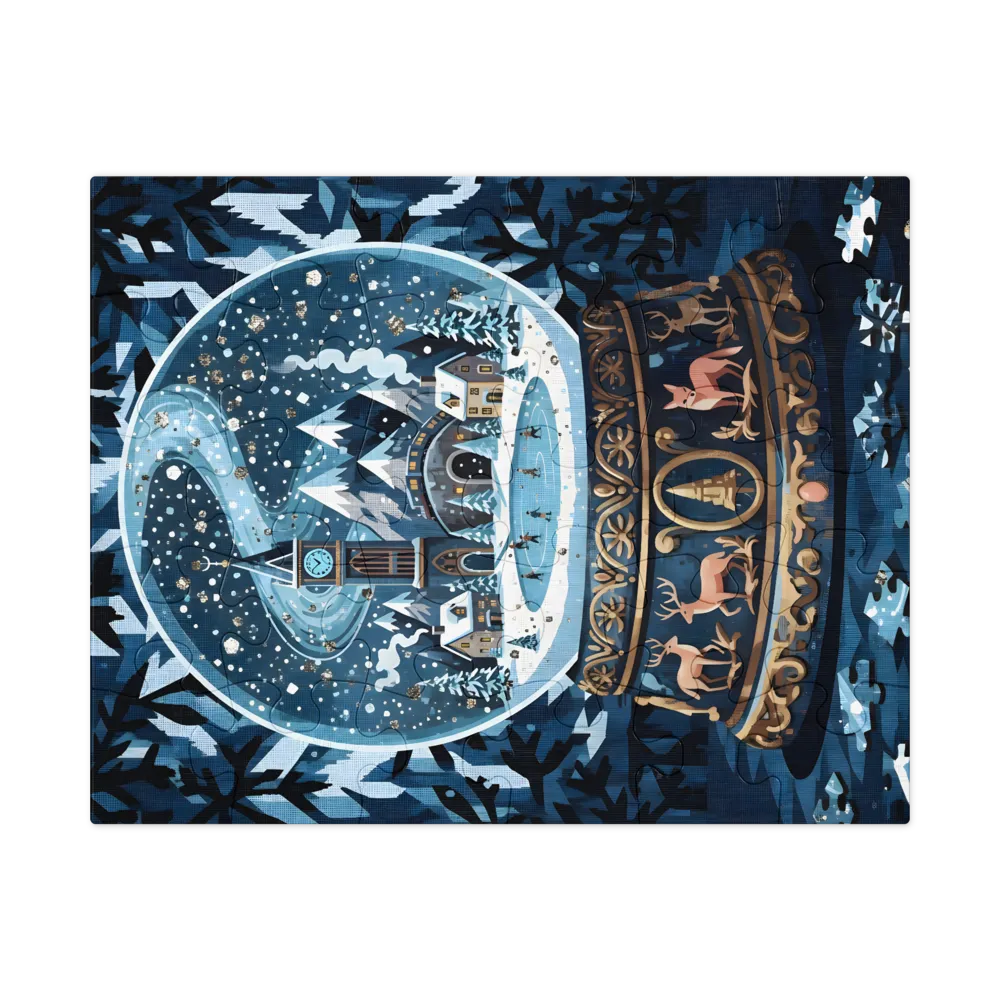 Enchanted Snow Globe 
 Jigsaw Puzzle in Tin Box