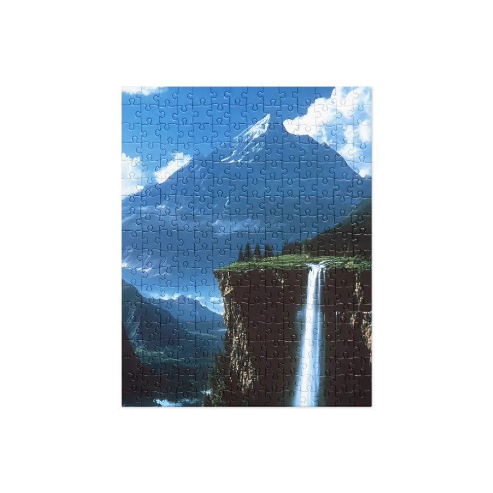 Nature's Majesty: A Serene Cascade | Jigsaw Puzzle | 252/520 pieces