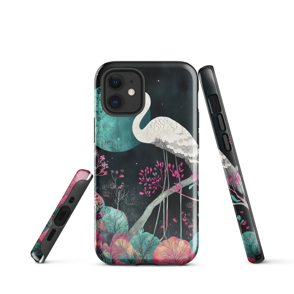 Ethereal Presence: Heron in a Floral Dreamscape