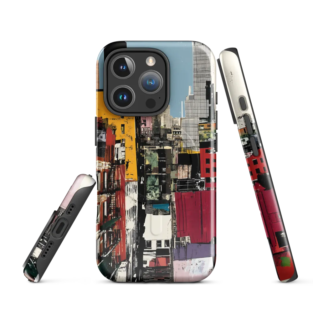Urban Collage: A Vivid Cityscape | Phone Case |  16 Pro | MagSafe® Tough Case | Glossy
