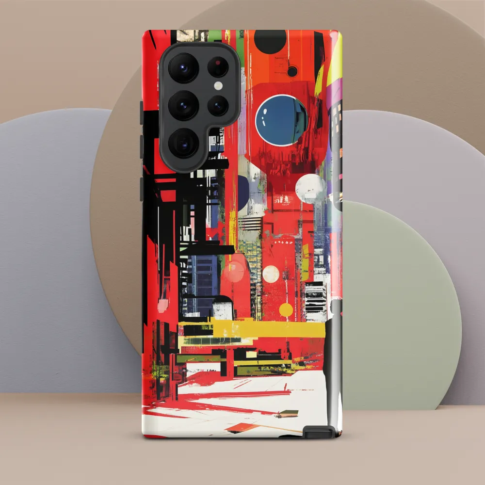 Urban Echoes: A Futuristic Reverie | Phone Case |  S22 Ultra | Tough Case | Glossy