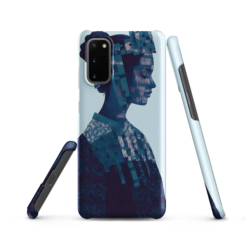 Digital Portrait in Abstract Blue