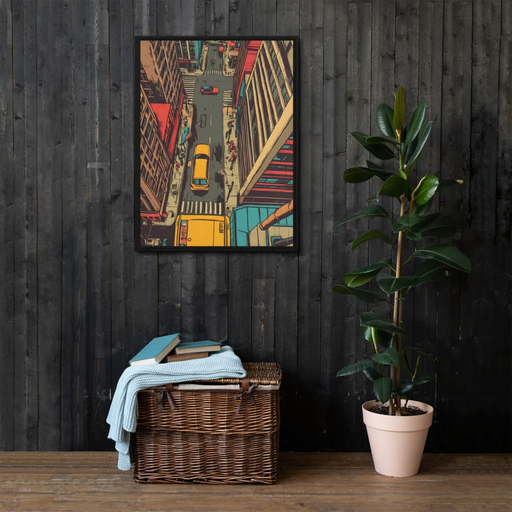 Urban Symphony | Canvas with Black Frame | 24″×32″