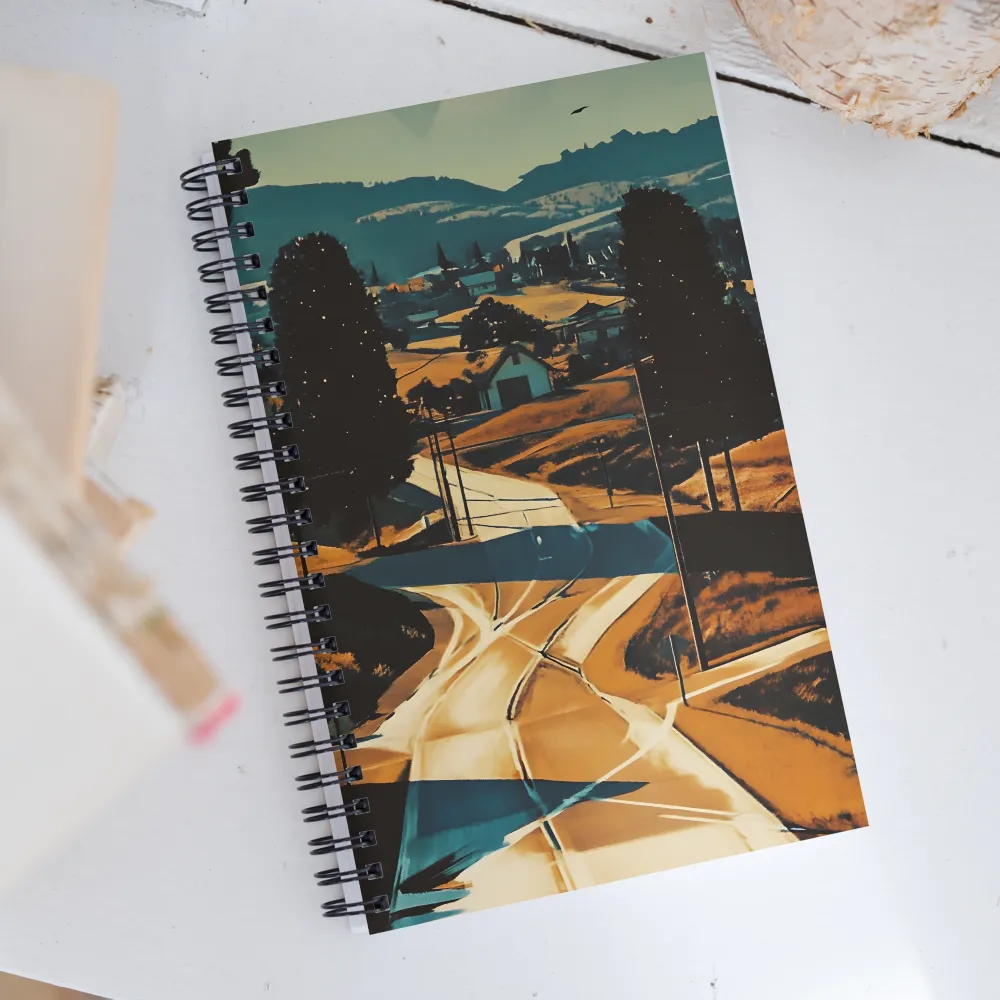 The Journey Through Dreamy Landscapes | Spiral Notebook