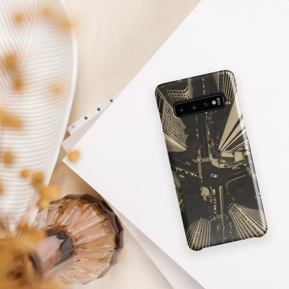 Urban Symphony: Aerial Perspective of City Life | Phone Case |  S10 | Snap Case | Glossy
