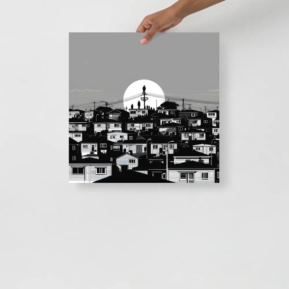 Moonlit Suburb 
 Poster | 18″x 18″