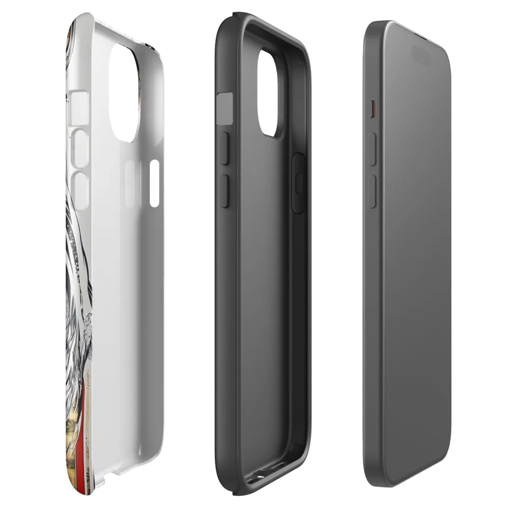 Ethereal Majesty: The Abstract Zebra | Phone Case |  15 Plus | Tough Case | Glossy