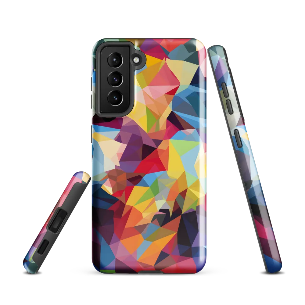Playful Geometry: The Bear's Face | Phone Case |  S21 | Tough Case | Glossy