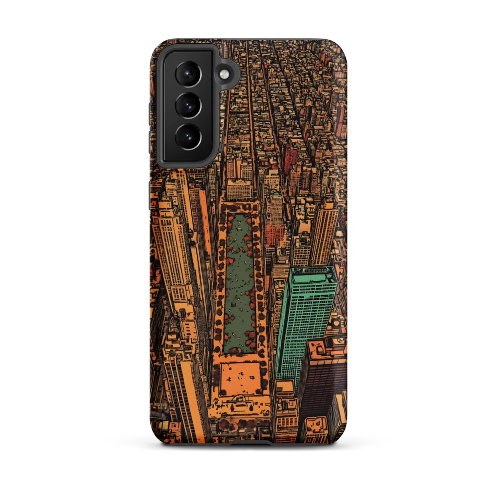 Urban Oasis: Aerial View of City Life