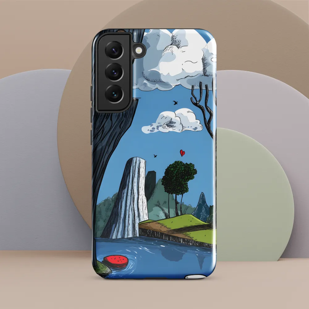 Whimsical Cliffside Reflections