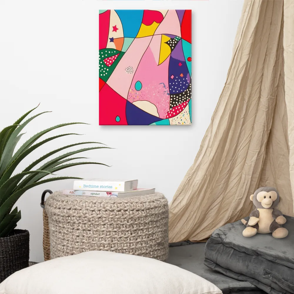 Playful Geometry in Color | Canvas | 16″×20″