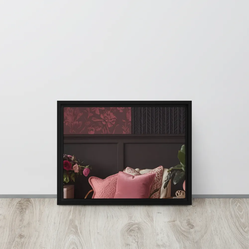 Elegance in Contrast: A Modern Interior Design | Canvas with Black Frame | 12″×16″