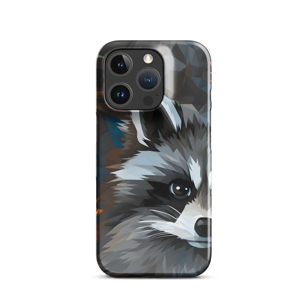 Whispers of Autumn: The Raccoon's Gaze | Phone Case |  16 Pro | Snap Case | Glossy