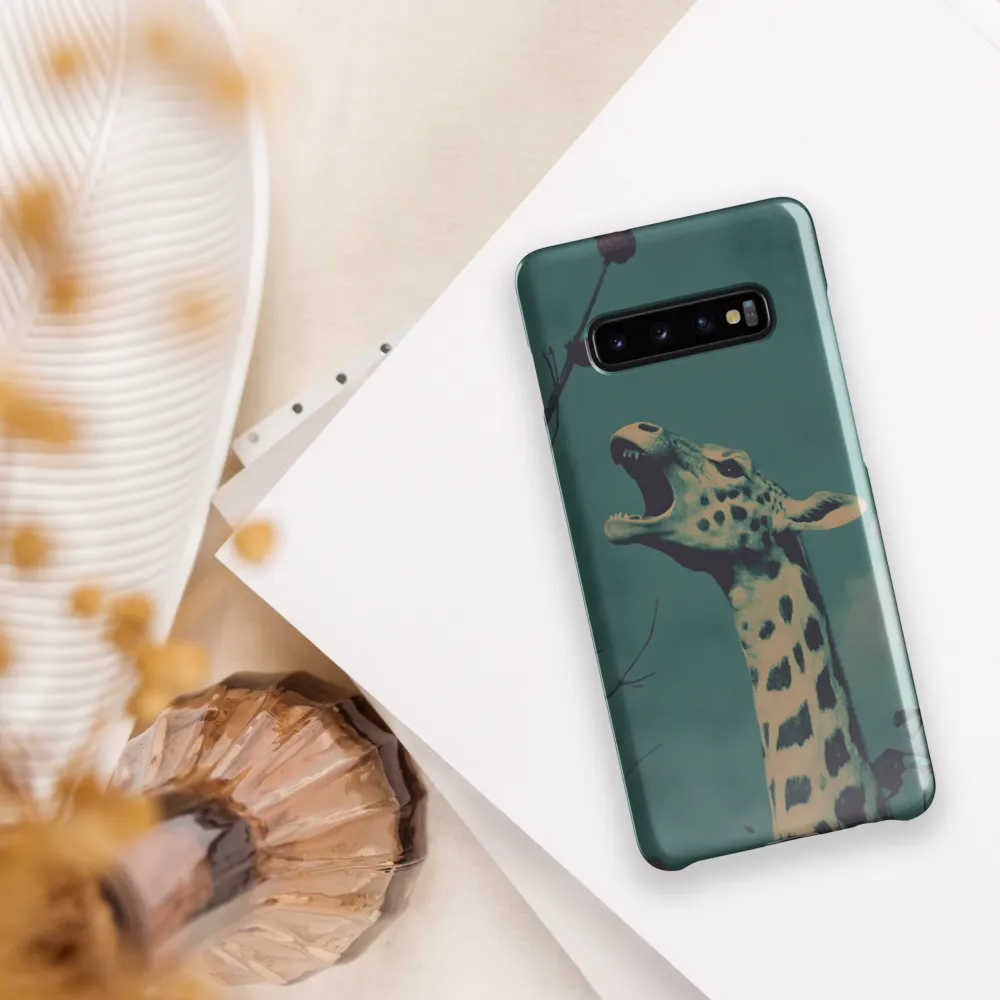 Whispers of the Tall: A Surreal Giraffe Encounter | Phone Case |  S10 Plus | Snap Case | Glossy