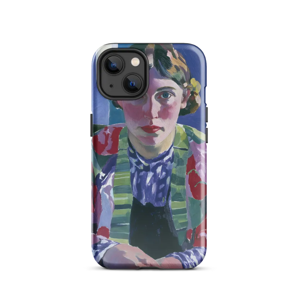 Vibrant Gaze: A Modernist Portrait