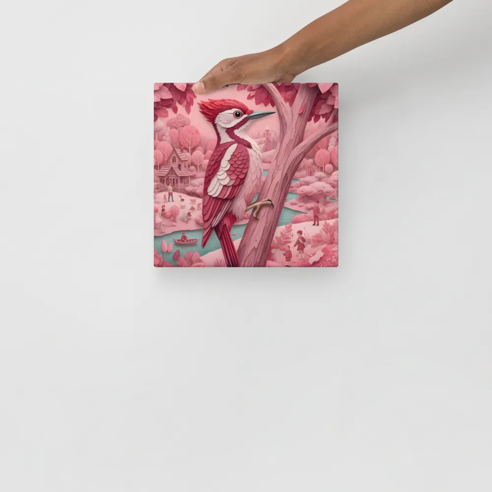 Rosewood Woodpecker 
 Canvas | 10″x 10″