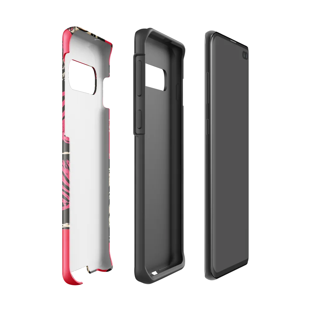 Geometric Symphony in Pink and Black
