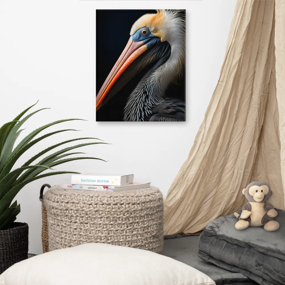 Majestic Portrait of a Pelican | Canvas | 16″×20″