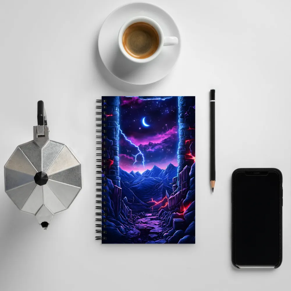 Portal to the Cosmic Peaks | Spiral Notebook