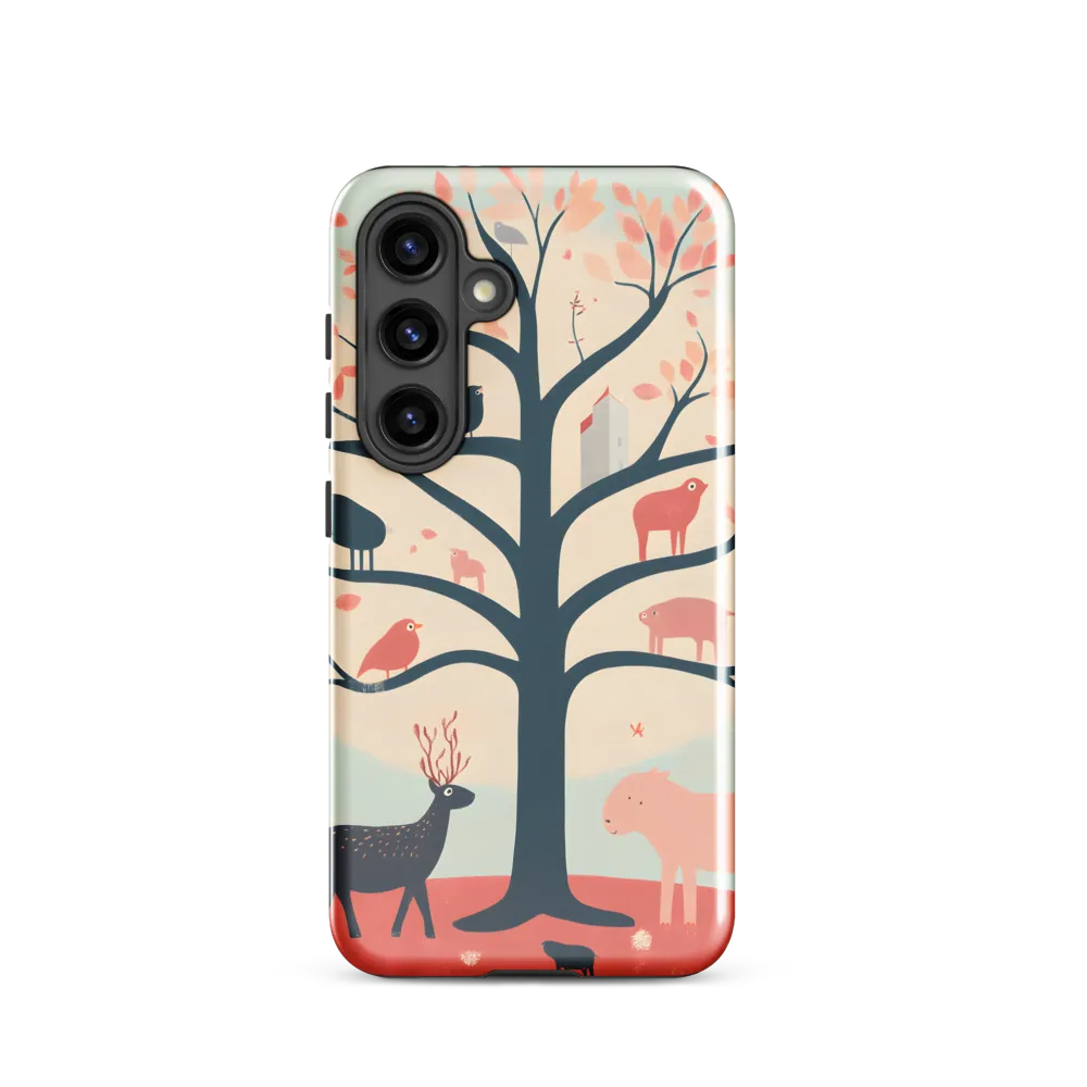 Whimsical Tree with Playful Creatures