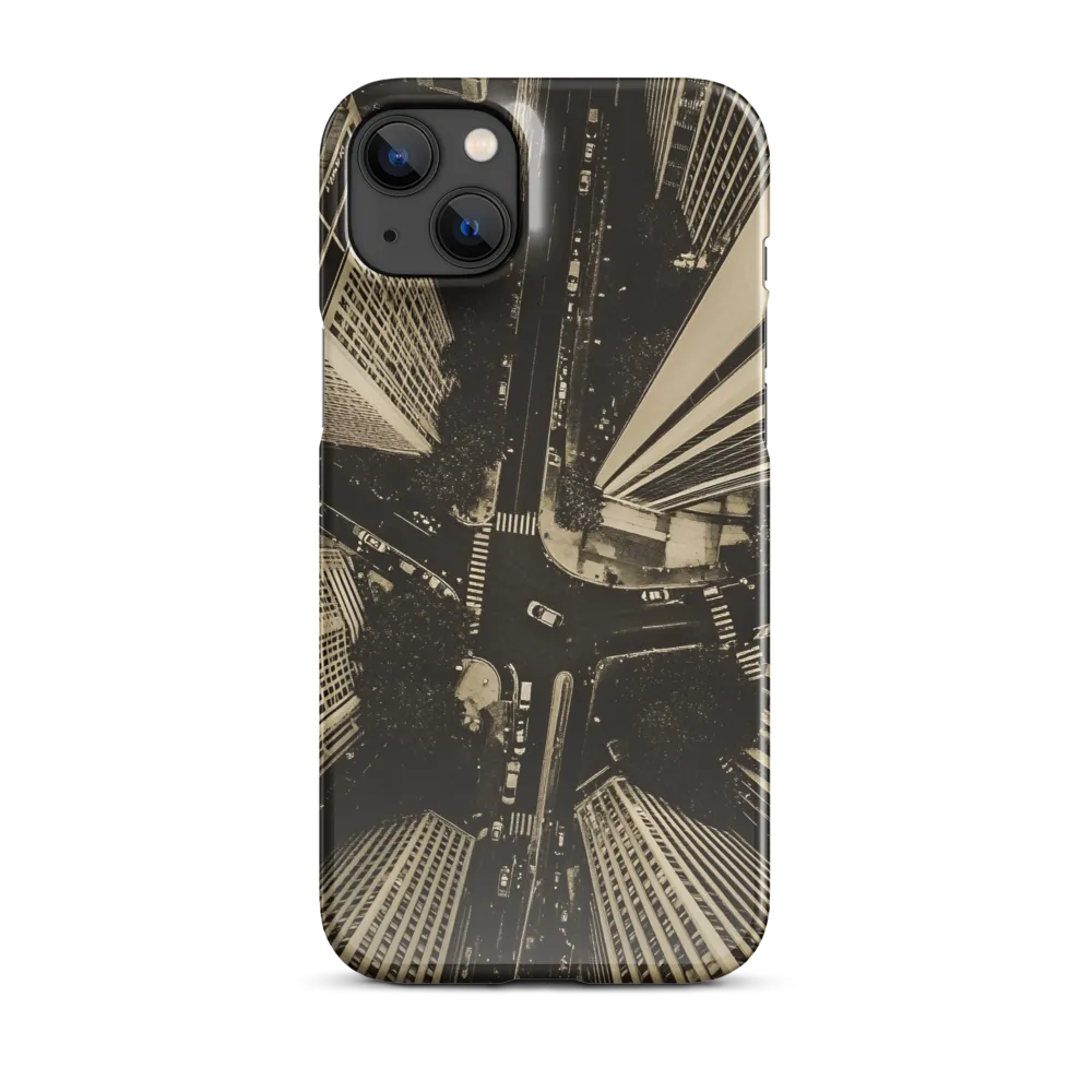 Urban Symphony: Aerial Perspective of City Life | Phone Case |  14 Plus | Snap Case | Glossy