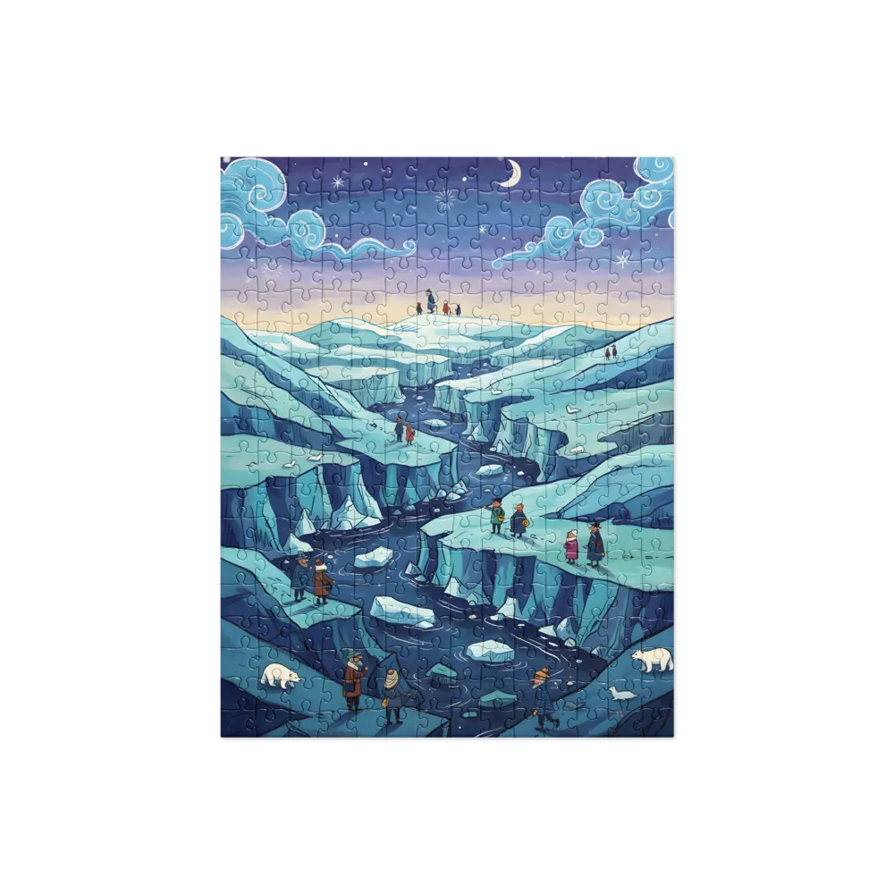 Moonlit Arctic Walk 
 Jigsaw Puzzle