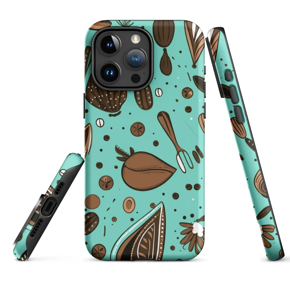 Whimsical Culinary Print | Phone Case |  15 Pro Max | Tough Case | Matte