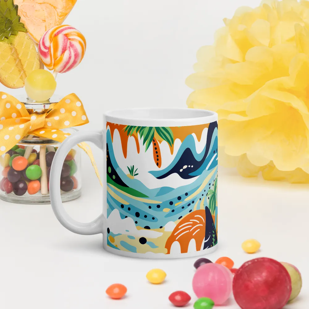 Abstract Tropical Landscape | Mugs | Multiple Sizes & Colors