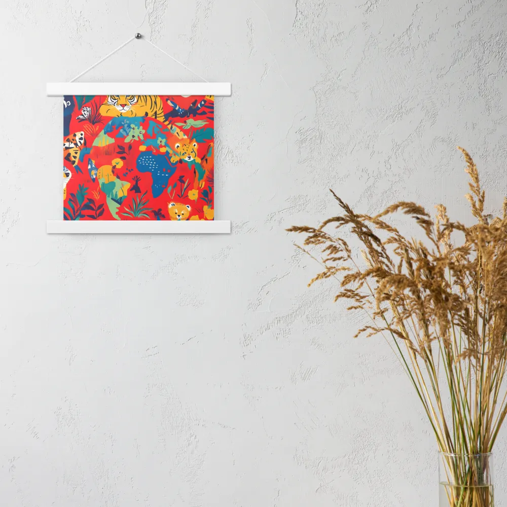 Wild Wonders of the Globe | Poster With White Wood Hanger | 10″×10″