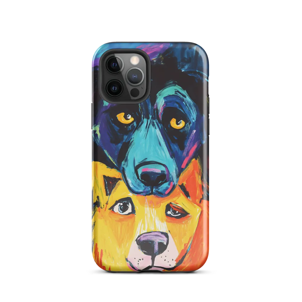 Vibrant Companions: An Expression of Canine Spirit | Phone Case |  12 Pro | Tough Case | Glossy