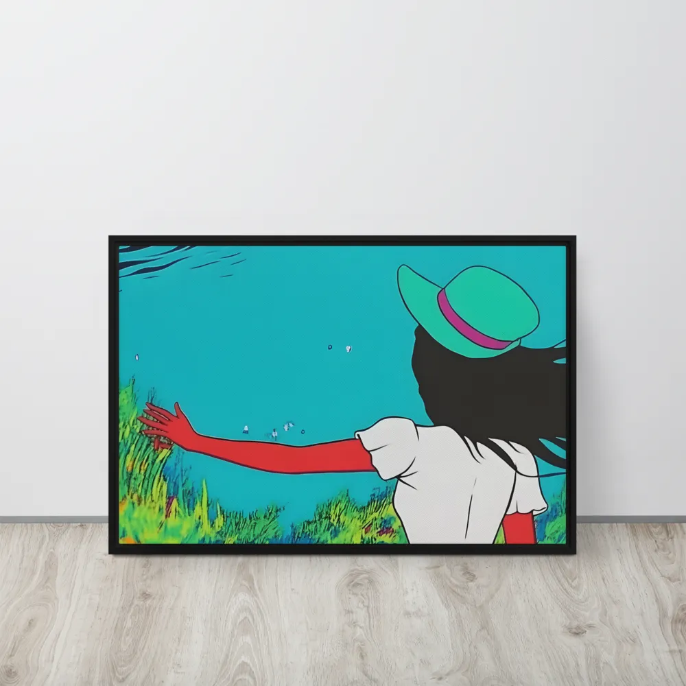 Whimsical Encounter | Canvas with Black Frame | 20″×30″