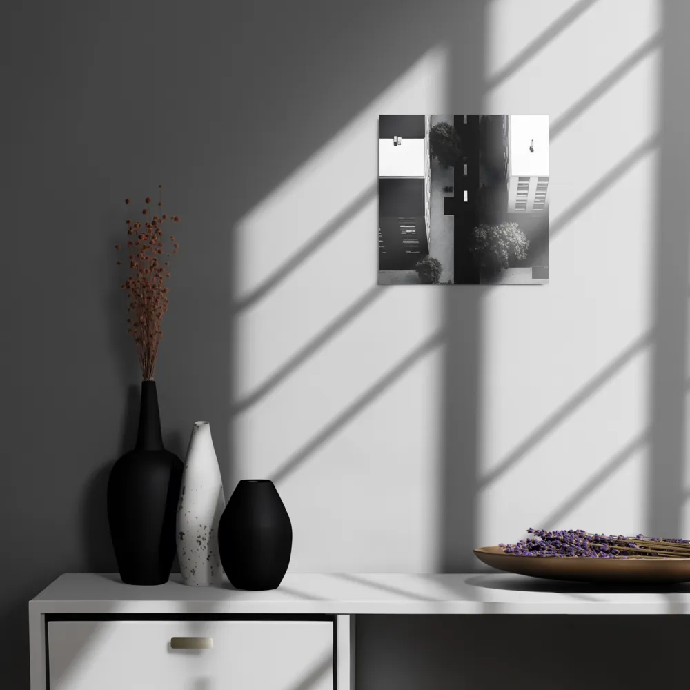 Urban Serenity from Above | Metal Print | 12″×12″