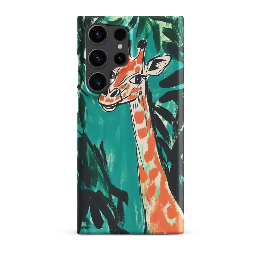 Curious Giraffe in Lush Greenery | Phone Case |  S23 Ultra | Snap Case | Matte