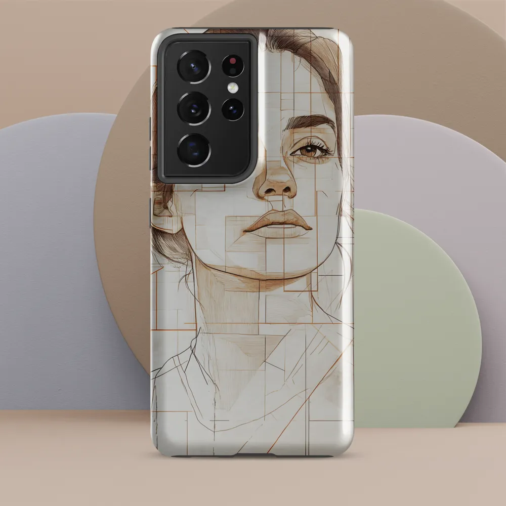 Geometric Serenity: A Minimalist Portrait