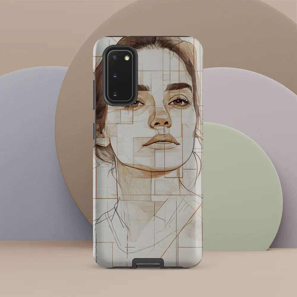 Geometric Serenity: A Minimalist Portrait