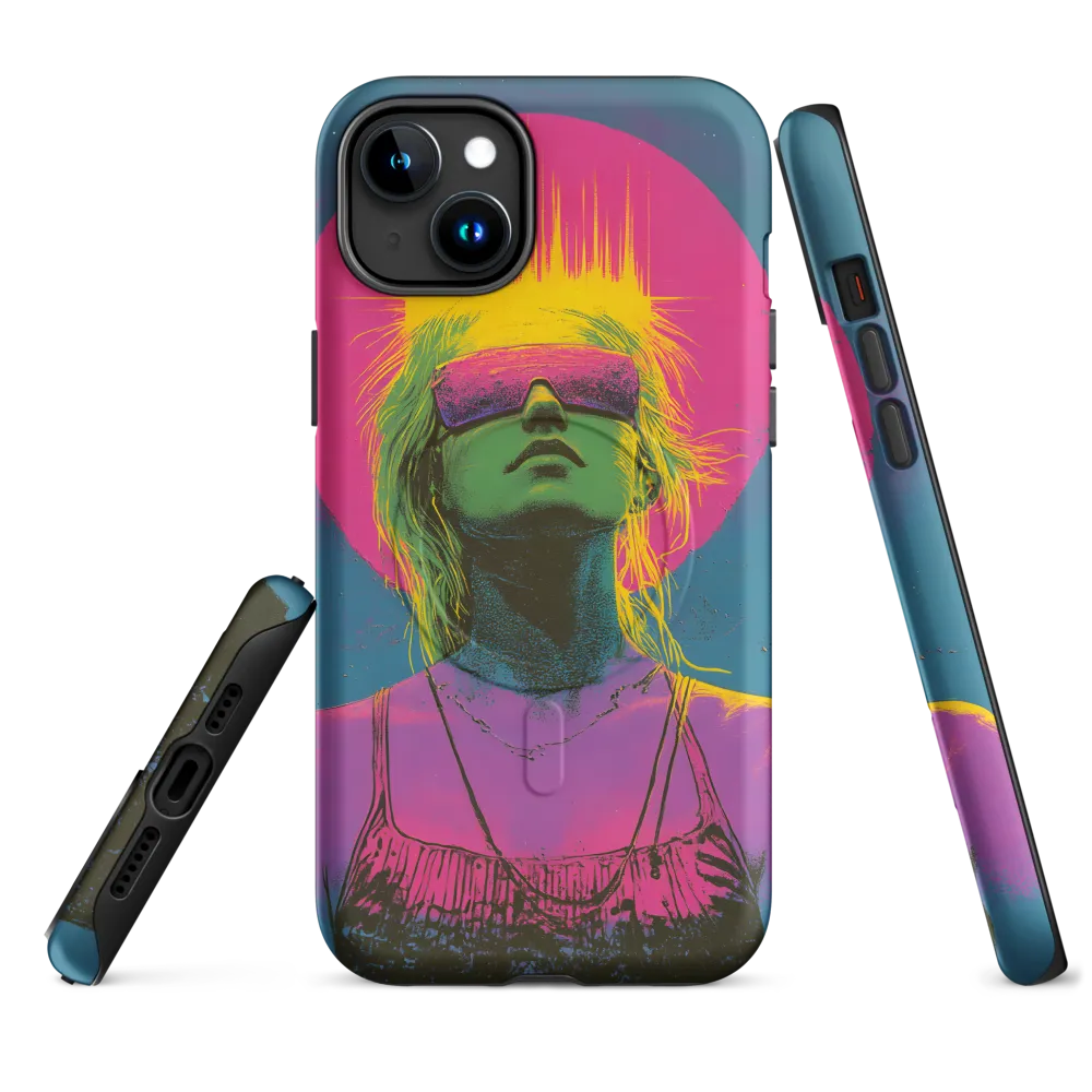 Neon Dreams: Portrait of a Modern Muse | Phone Case |  15 Plus | MagSafe® Tough Case | Matte