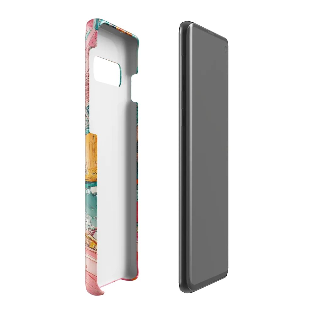 Vertical Horizons: A Surreal Cityscape Adventure | Phone Case |  S10 Plus | Snap Case | Glossy