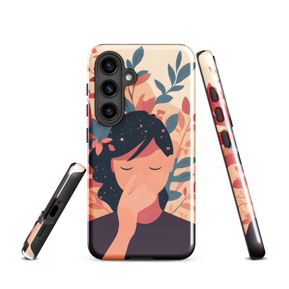 Whispers of Nature: A Serene Contemplation | Phone Case |  S24 | Tough Case | Glossy