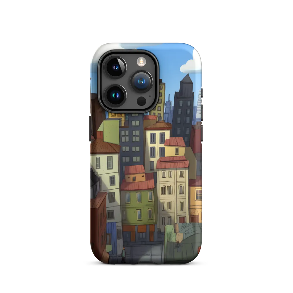 Urban Symphony: A Colorful Cityscape | Phone Case |  15 Pro | Tough Case | Matte