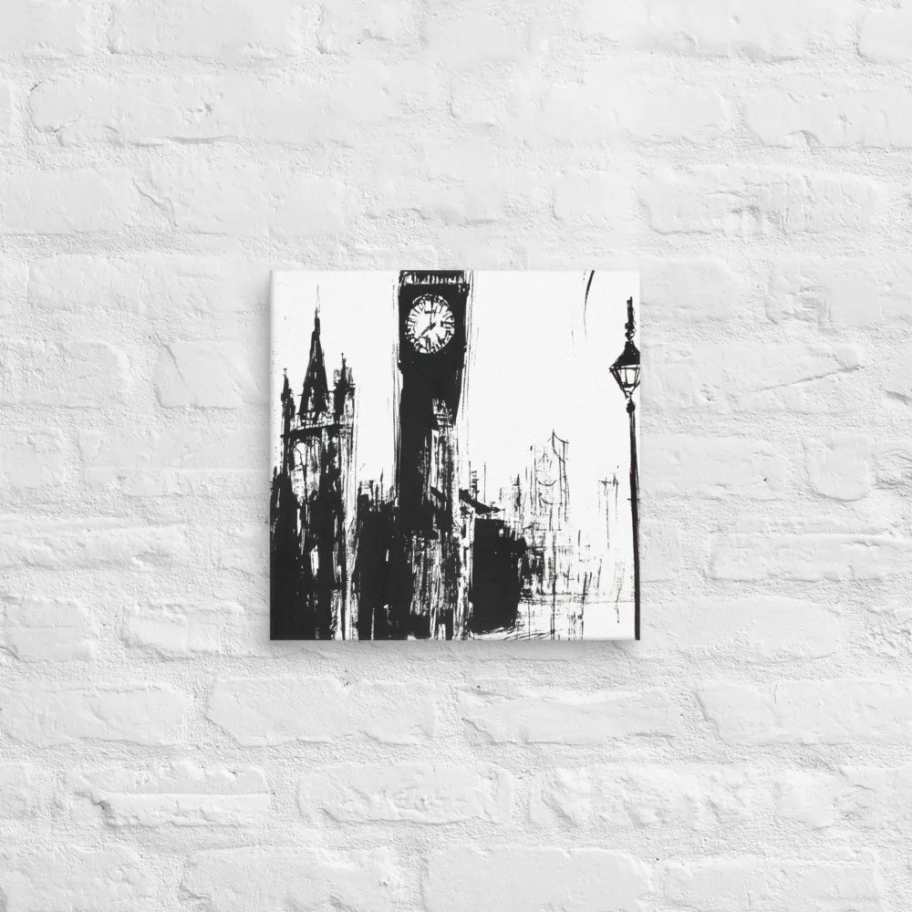 Clock Tower in Motion | Canvas | 14″×14″